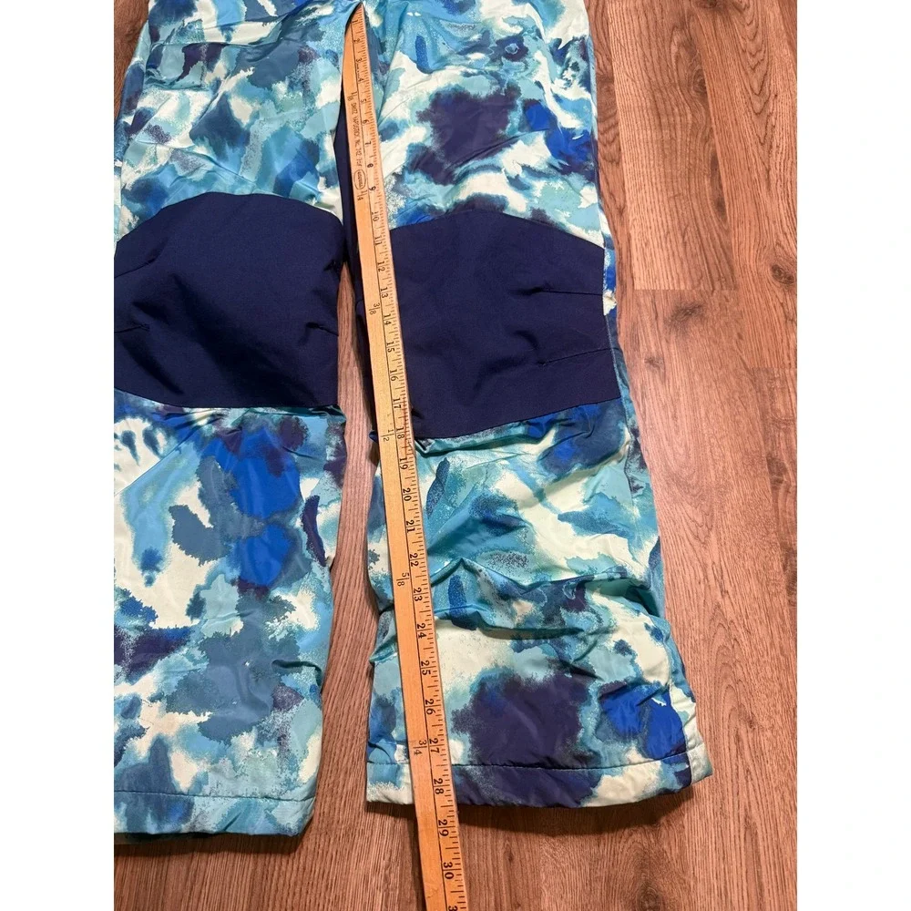 Lands' End Pants Girls Size XXL 18-20 Blue Tie Dye Insulated Squall Snow Bibs